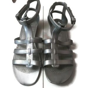 Marc Jacobs Womens Silver Jelly/ Plastic Sandals36